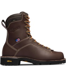 Danner men's quarry 8" waterproof work boot - medium width in BROWN - size 9.5 - £198.11 GBP