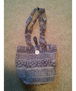 015 Cute Small Blue Handbag Purse Tote Floral Design. - £5.52 GBP