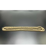 Vintage Single Strand Pearl Necklace, 60&quot;, Sliver Tone Clasp Stamped Japan - $40.13 CAD