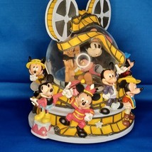 Disney Store Mickey Mouse Through the Years Reel to Reel Snow Globe - READ! - £58.64 GBP