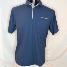 Men&#39;s Polo Shirt Pebble Beach Polo Golf Shirt Blue Large - £7.47 GBP