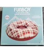 Funboy Plaid Snow Tube Luxury Inflatable Sled Holds 250lbs - £30.84 GBP
