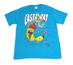 Castaway Banana Boat Blue T Shirt Men's M Fruit and the Loom Young Life Camp mn - £19.74 GBP