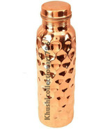 Handmade Copper Water Drinking Bottle Diamond Tumbler Joint Free Health ... - £13.41 GBP