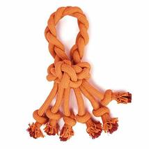 Ruff Rope Dog Toys Tough Orange Knot Tennis Ball Dental Chew Play Fetch ... - £14.86 GBP+