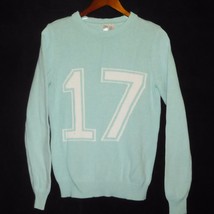FOREVER21 Sage-Green Football #17 Sweater Size M Medium Women - £11.72 GBP
