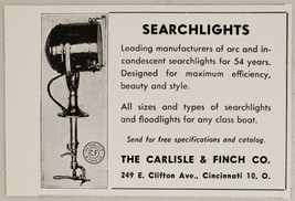 1948 Print Ad Carlisle &amp; Finch Boat Searchlights Made in Cincinnati,Ohio - £7.34 GBP