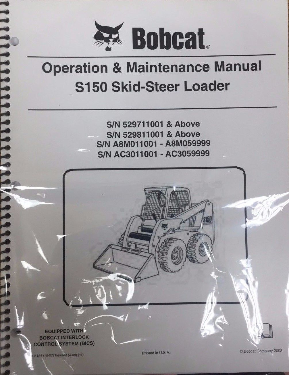 Bobcat S150 Skid Steer Operation &amp; Maintenance Manual Operator/Owners 3 ... - $22.08