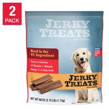 Dog Treats Beef Jerky Doggie Snacks Calcium Vitamins Training Bulk 2 Pk~ 7.5 Lbs - £27.52 GBP