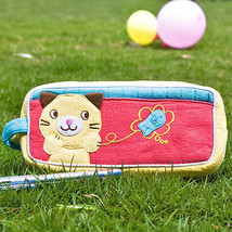 [Kitty &amp; Fish] Embroidered Applique Pencil Pouch Bag / Cosmetic Bag / Carryin... - £15.59 GBP