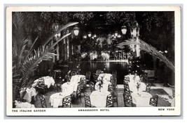 Italian Garden Restaurant Ambassador Hotel New York City NY UNP WB Postc... - £14.16 GBP