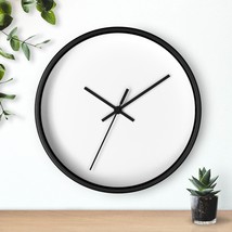 Black and White Social Distance Tent Print Wall Clock, Unique Moon Stars... - $44.29