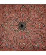 1800s Brocade Kashmir Paisley Shawl Tapestry 19C Blanket Hand Embroidered - £2,339.40 GBP