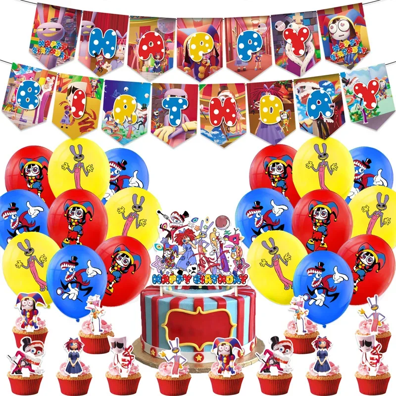 THE AMAZING DIGITAL CIRCUS children&#39;s birthday party latex ball ball set cake - £14.63 GBP+