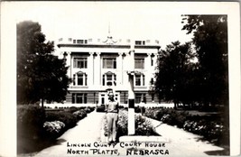 North Platte Nebraska RPPC Lincoln County Courthouse Wallace Rusin Postcard V17 - £23.94 GBP