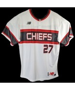 New Balance Chiefs #27 Baseball Jersey Mens Size Large White Red SAMPLE - €17,27 EUR
