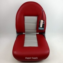 Tempress NaviStyle High Back Folding Boat Seat | Red/Gray | 54911 New - $142.55