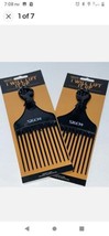 Afro Pick Beauty Supplies Hair Styling Vintage Afro Comb Detangling Black FistX2 - £9.84 GBP
