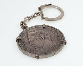 1870 France 5 Francs Silver Frame Set Coin Key Chain Set - £100.91 GBP