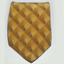 Executive Collection Men Silk Dress Neck Tie Yellow 60&quot; long 4&quot; wide Mexico  - £4.50 GBP