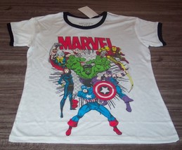 Women&#39;s Teen The Avengers Marvel Comics T-shirt Xs New Thor Captain America - £15.48 GBP