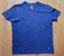 Polo Ralph Lauren Men&#39;s Medium Navy Blue Crewneck Pony T-Shirt - £7.77 GBP