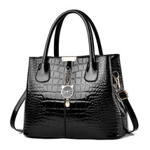   Bright Leather Large Capacity Shoulder Hand Women&#39;s Bag  - £30.47 GBP