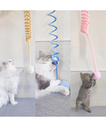 Interactive Plush Cat Toy With Self-Hi Sucker And Spring Rabbit Hair Ball - $9.95