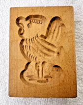 Hand Carved Cookie Butter Press Chicken  2 1/4 x 3 1/4 x 5/8 Primitive OLD - $264.63 MXN