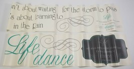N) RoomMates Peel and Stick Wall Decals Dance in the Rain Quote - £7.77 GBP