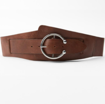 Zara Bnwt 2024. Brown Leather Belt Piercing Buckle. 1736/213 - £49.10 GBP