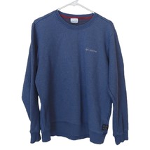 Mens Columbia Blue Sweatshirt Size M Cotton/Poly Knit Cuff &amp; Hem 46&quot;Chest 27&quot;L - £11.75 GBP