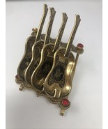Rare Toledo Spain Faux DamasceneGuitar ashtray Set Don Quieto&amp; Sancho As... - $59.40