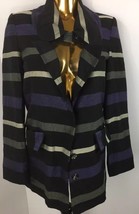 BCBGeneration Striped Periblue Multicolor Preppy Jacket Blazer  $198 New - £14.21 GBP