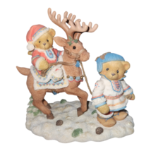 Cherished Teddies Sven and Liv Christmas #272159 1997 Reindeer Winter All Paths - £9.26 GBP