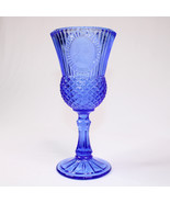 VINTAGE FASTORIA GEORGE WASHINGTON COBALT BLUE GLASS GOBLOT WINE STEMMED... - $185.13 MXN