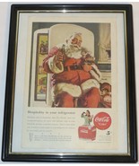 Vintage Original Coca Cola Magazine Santa Print Ad, &quot;Hospitality&quot; - €4,20 EUR