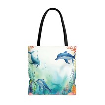 Tote Bag, Nautical Dolphin bag, Beach Tote Bag, 3 Sizes Available - £22.38 GBP+