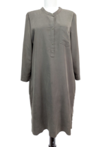 Nordstrom Susina Womens size M Green khaki Shirt Dress - £19.66 GBP