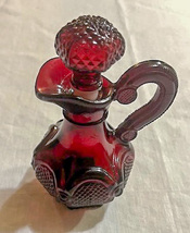 Cruet Oil/Vinegar Avon Cape Cod Collection Ruby Red Pressed Glass - $20.00