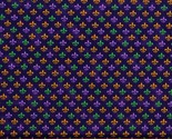 Cotton Mardi Gras Fleur De Lis Celebration Purple Fabric Print by Yard D... - $14.95