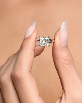 Lab Grown 1 Cts Princess Cut E/VVS2 Diamond Engagement Ring 14k White Gold - $825.00