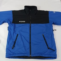 Columbia Titanium Men's Black & Blue Fleece Full Zip Jacket Pockets Size Large image 12