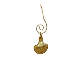 Solid Brass Seashell Christmas Ornament 4&quot;&quot; - $11.99