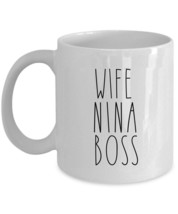 Funny Nina Vintage Coffee Mug Cute Wife Nina Boss Tea Cup Mother Christm... - $276.67 MXN+