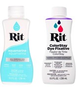 Rit All-Purpose Liquid Dye Aquamarine + Color Stay Dye Fixative 8 oz Pac... - €18,63 EUR