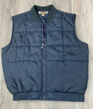 Moose Creek Vest Mens Medium Navy Workwear Insulated Quilted Vest Farm Truck - £18.15 GBP