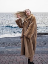 Vintage Pastel Canadian Brown Mink Fur Coat L to 2XL  Fast Shipping - $499.00