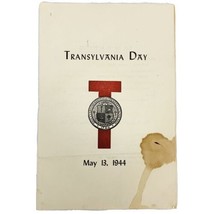 Transylvania University Lexington Kentucky May 1944 Transylvania Day Pro... - £7.56 GBP