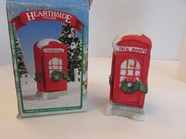 Hearthside Village Porcelain Telephone Booth Red 3.75&quot;H Boxed - £4.42 GBP